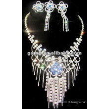 Rhinestones casamento nupcial conjunto de jóias (GWJ12-071)